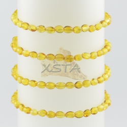 Small tiny amber beads bracelet yellow